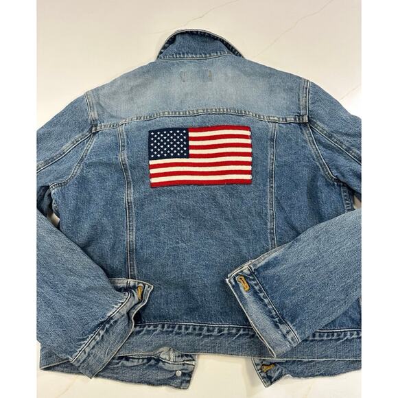 Ralph Lauren Jackets & Blazers - Polo Jeans Ralph Lauren American Flag Patch Denim Jacket XL